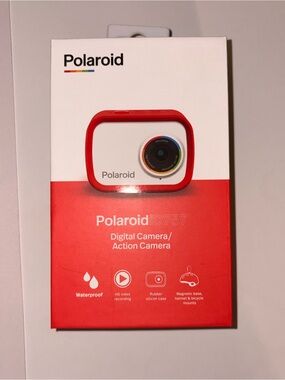 Polaroid iD757 Red and White Digital Action Camera